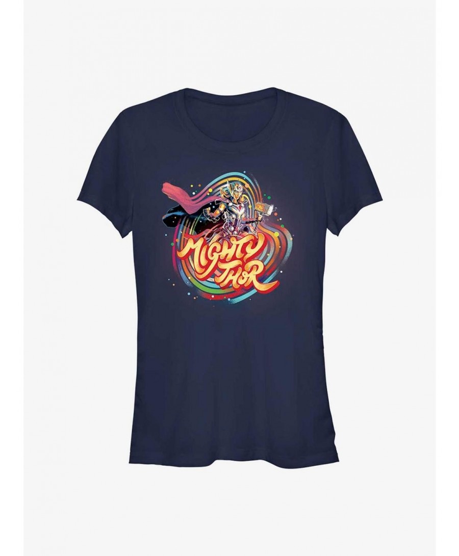 Absolute Discount Marvel Thor: Love and Thunder Swishy Mighty Thor Girls T-Shirt $6.47 T-Shirts