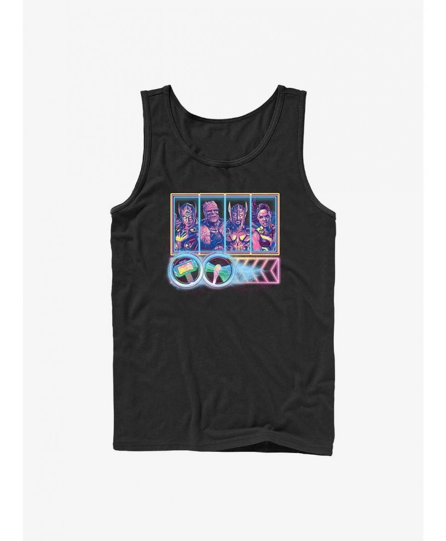 Absolute Discount Marvel Thor: Love And Thunder Neon Thunder Love Tank $7.97 Tanks