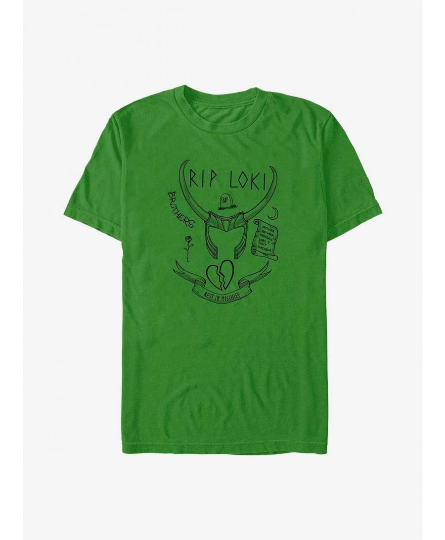 New Arrival Marvel Thor Rest In Mischief Loki T-Shirt $6.52 T-Shirts