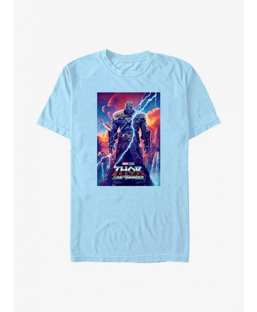 Exclusive Price Marvel Thor: Love and Thunder Korg Movie Poster T-Shirt $7.77 T-Shirts