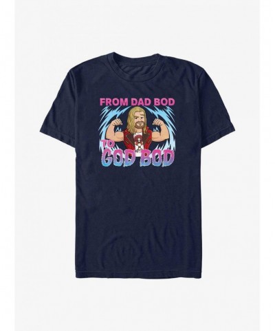 Low Price Marvel Thor: Love and Thunder Dad Bod To God Bod T-Shirt $7.77 T-Shirts