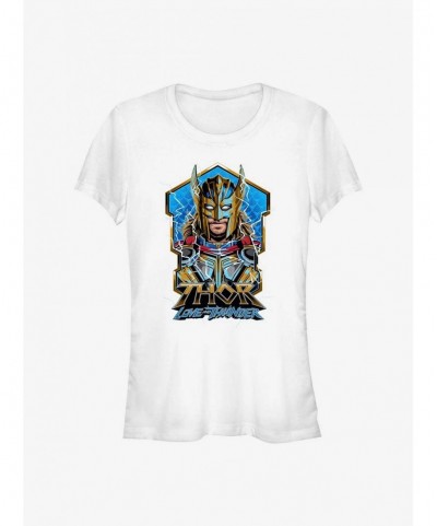 Sale Item Marvel Thor: Love and Thunder Badge Of Thor Girls T-Shirt $7.93 T-Shirts