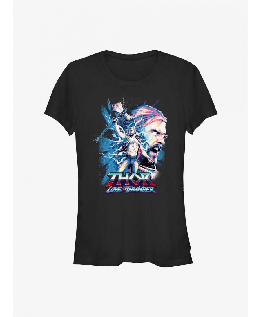 Crazy Deals Marvel Thor: Love and Thunder Thor of Asgard Girls T-Shirt $6.15 T-Shirts