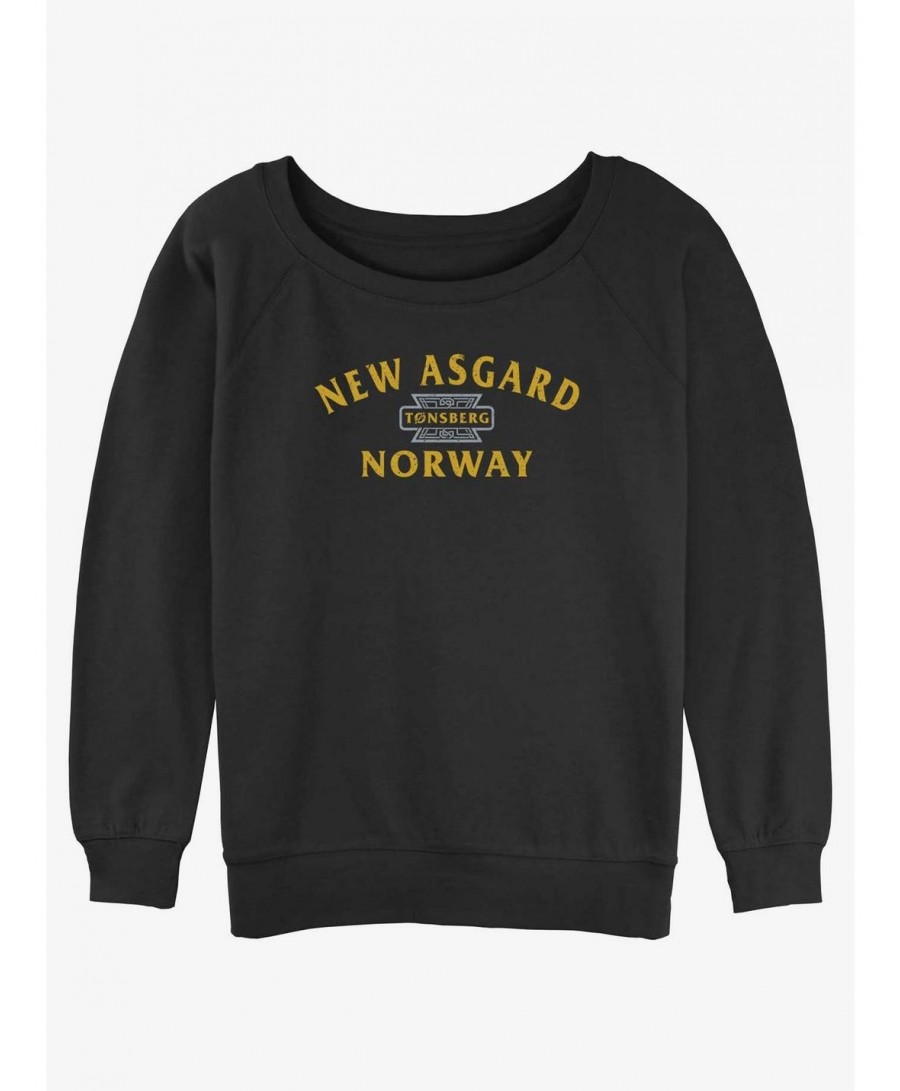 Low Price Marvel Thor: Love and Thunder New Asgard Girls Slouchy Sweatshirt $9.45 Sweatshirts