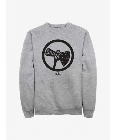 Discount Marvel Thor: Love And Thunder Stormbreaker Black Sweatshirt $12.69 Sweatshirts