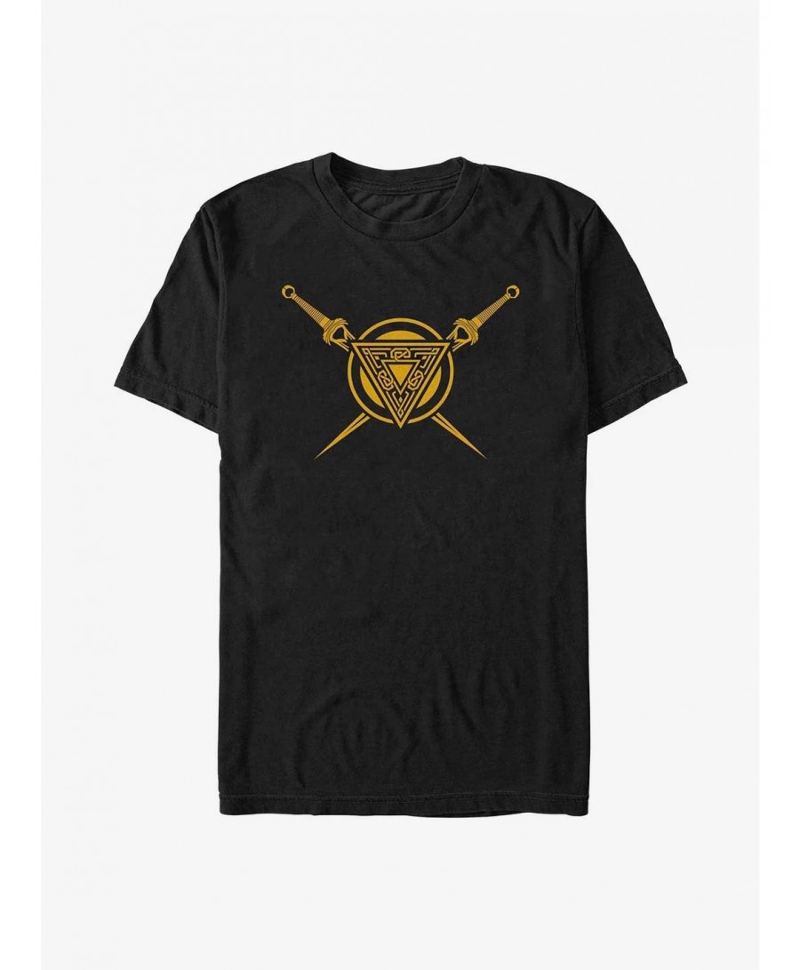 Pre-sale Discount Marvel Thor: Love And Thunder Asgard Shield T-Shirt $7.14 T-Shirts