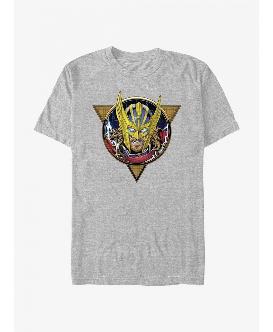 Limited-time Offer Marvel Thor Golden Helmet Circle T-Shirt $6.68 T-Shirts