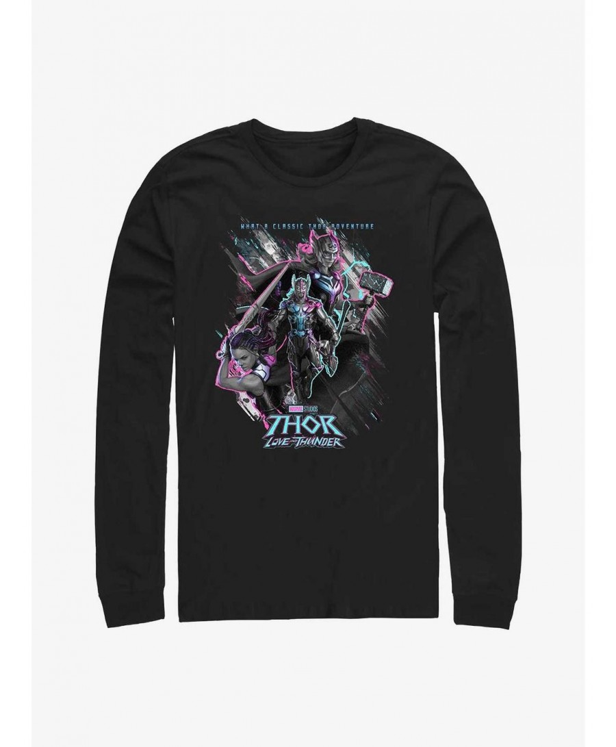 Low Price Marvel Thor: Love And Thunder Classic Adventure Long Sleeve T-Shirt $10.26 T-Shirts