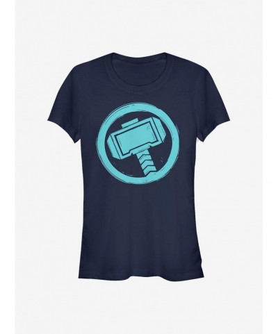 Clearance Marvel Thor Woodcut Thor Girls T-Shirt $7.93 T-Shirts