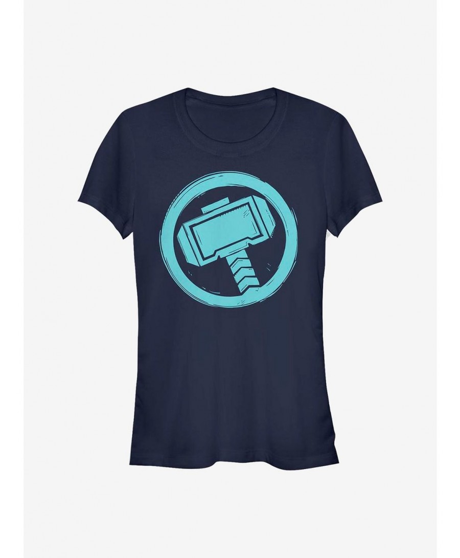 Clearance Marvel Thor Woodcut Thor Girls T-Shirt $7.93 T-Shirts