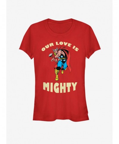 Seasonal Sale Marvel Thor Mighty Love Valentine Girls T-Shirt $6.96 T-Shirts