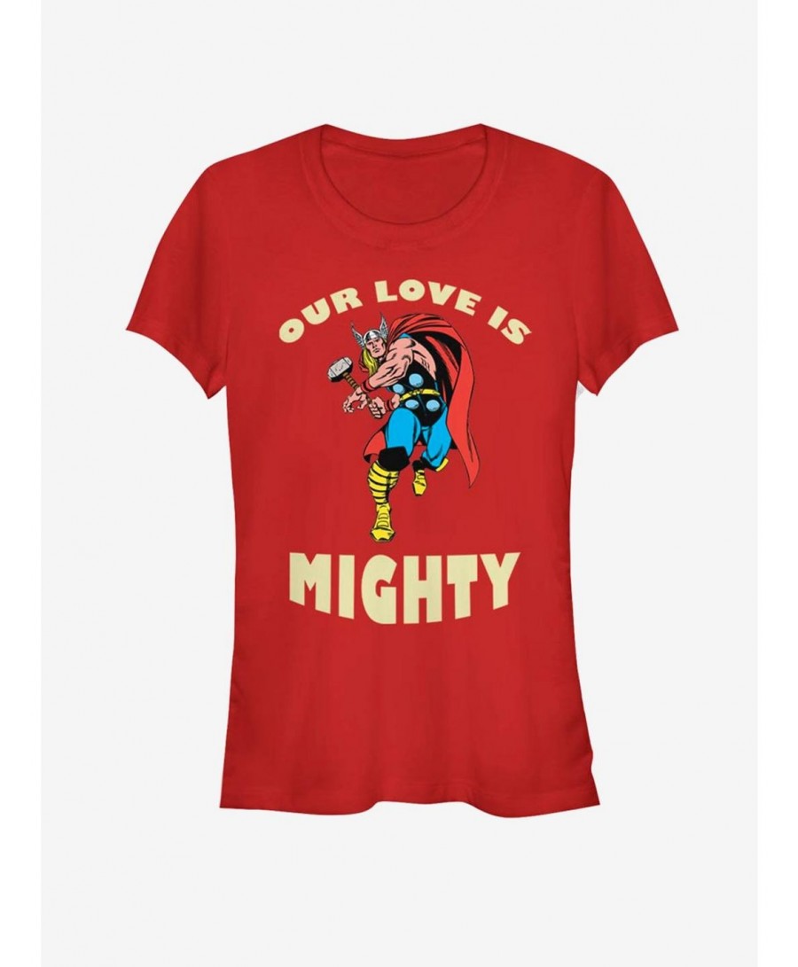 Seasonal Sale Marvel Thor Mighty Love Valentine Girls T-Shirt $6.96 T-Shirts