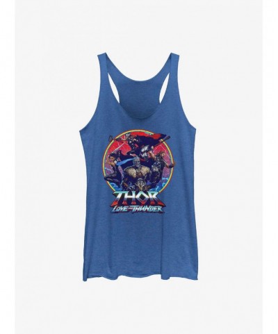 Cheap Sale Marvel Thor: Love And Thunder Group Emblem Girl's Tank $7.96 Tanks