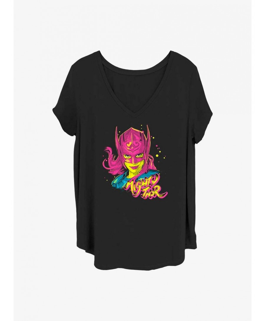 Discount Marvel Thor: Love And Thunder Pop Art Thor Girls T-Shirt Plus Size $7.86 T-Shirts