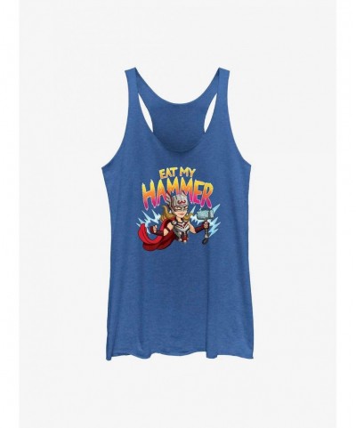 Crazy Deals Marvel Thor: Love and Thunder Mighty Thor Eat My Hammer Girls Tank $9.53 Tanks