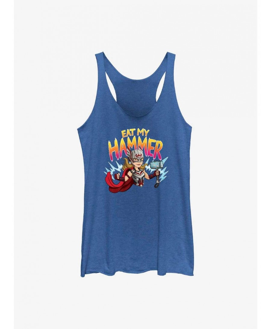 Crazy Deals Marvel Thor: Love and Thunder Mighty Thor Eat My Hammer Girls Tank $9.53 Tanks