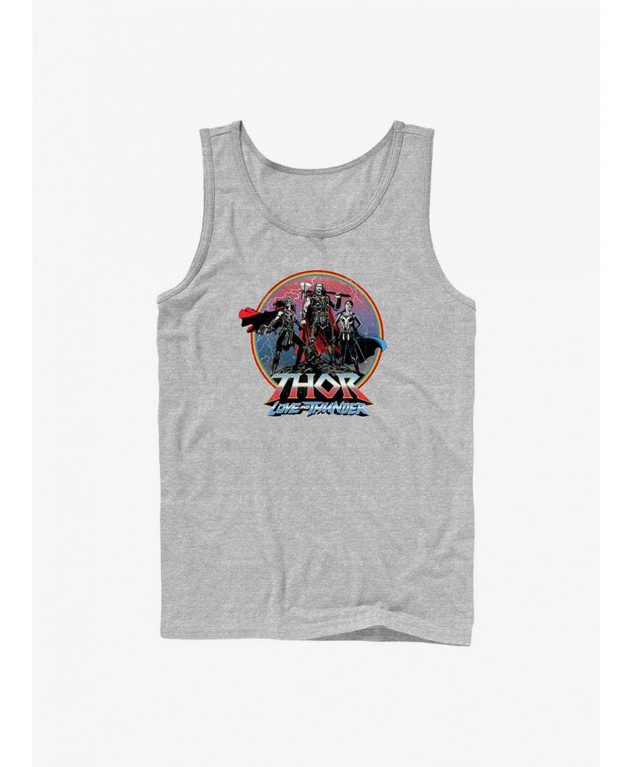 Cheap Sale Marvel Thor: Love And Thunder Asgardians Circle Badge Tank $6.18 Tanks