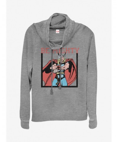 Flash Deal Marvel Thor Be Mighty Cowlneck Long-Sleeve Girls Top $12.93 Tops