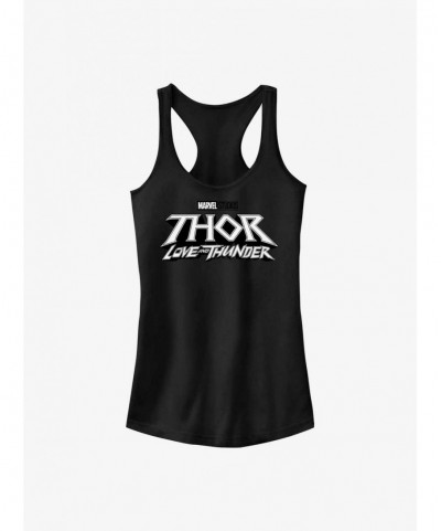 Bestselling Marvel Thor: Love and Thunder Logo Girls Tank $6.97 Tanks