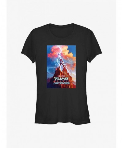 Pre-sale Marvel Thor: Love and Thunder Movie Poster Girls T-Shirt $5.50 T-Shirts