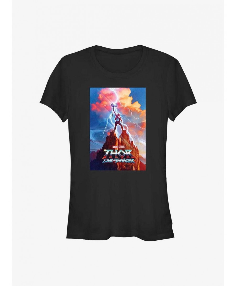 Pre-sale Marvel Thor: Love and Thunder Movie Poster Girls T-Shirt $5.50 T-Shirts