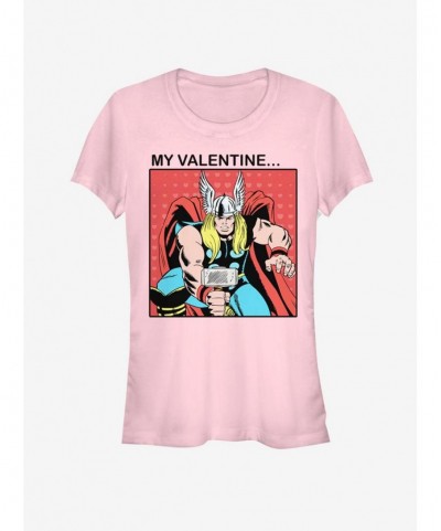 Absolute Discount Marvel Thor My Valentine Girls T-Shirt $5.34 T-Shirts