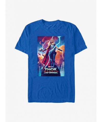 Limited-time Offer Marvel Thor: Love and Thunder Mighty Thor Movie Poster T-Shirt $7.61 T-Shirts