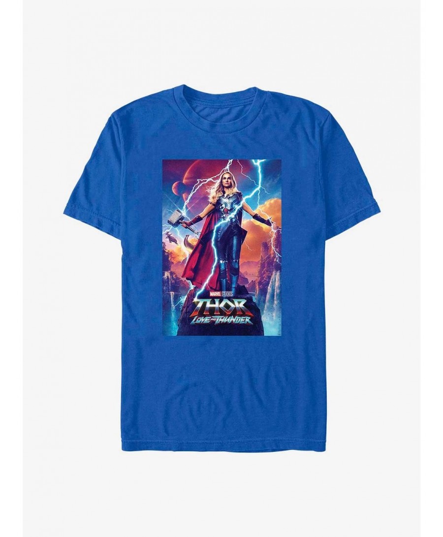 Limited-time Offer Marvel Thor: Love and Thunder Mighty Thor Movie Poster T-Shirt $7.61 T-Shirts