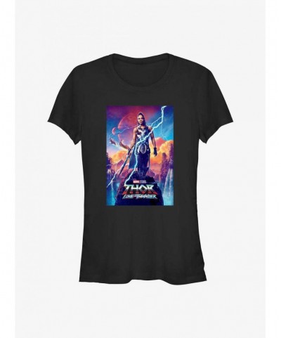 Exclusive Price Marvel Thor: Love and Thunder Valkyrie Movie Poster Girls T-Shirt $5.99 T-Shirts