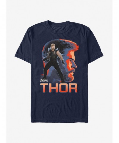 Seasonal Sale Marvel Avengers: Infinity War Thor View T-Shirt $5.28 T-Shirts