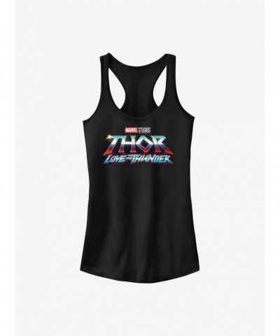 Value for Money Marvel Thor: Love and Thunder Thunder Logo Girls Tank $7.57 Tanks