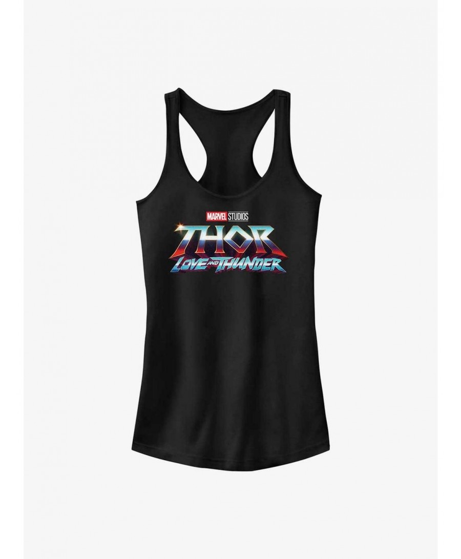 Value for Money Marvel Thor: Love and Thunder Thunder Logo Girls Tank $7.57 Tanks