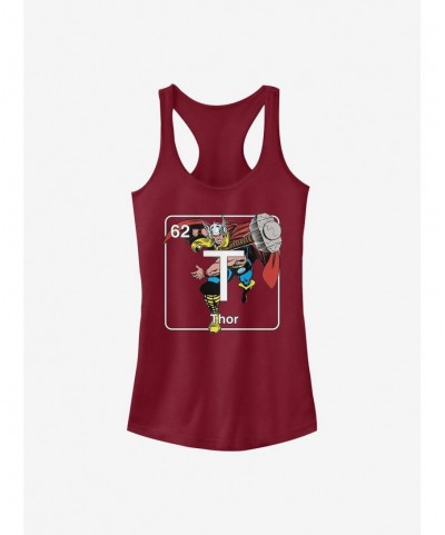 Flash Deal Marvel Thor Periodic Thor Girls Tank $8.17 Tanks