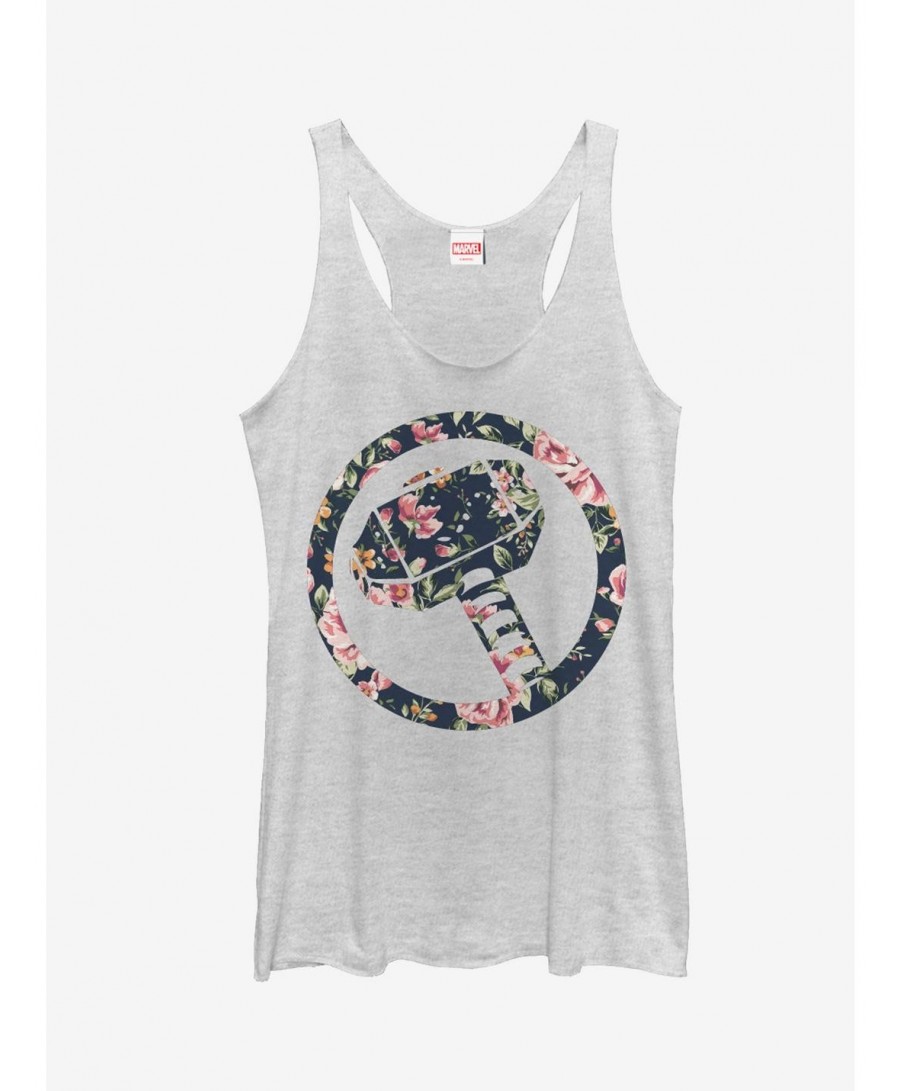 Value Item Marvel Hammer Thor Floral Print Girls Tanks $6.63 Tanks