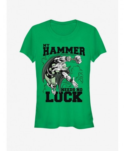 Big Sale Marvel Thor Hammer Luck Girls T-Shirt $6.31 T-Shirts