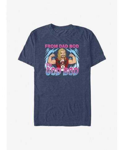 Pre-sale Marvel Thor: Love and Thunder Dad Bod To God Bod T-Shirt $7.30 T-Shirts