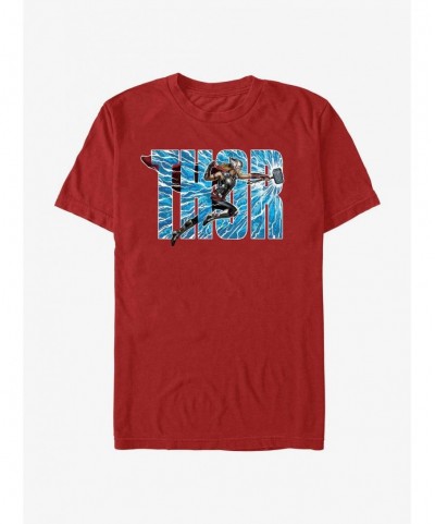 Absolute Discount Marvel Thor Thor Lightning Letters T-Shirt $4.97 T-Shirts