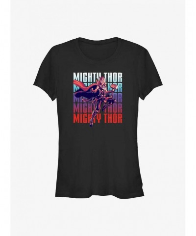 Flash Sale Marvel Thor: Love and Thunder Mighty Thor Girls T-Shirt $7.77 T-Shirts