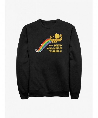 Value for Money Marvel Thor: Love And Thunder Rainbow Tours Sweatshirt $11.81 Sweatshirts