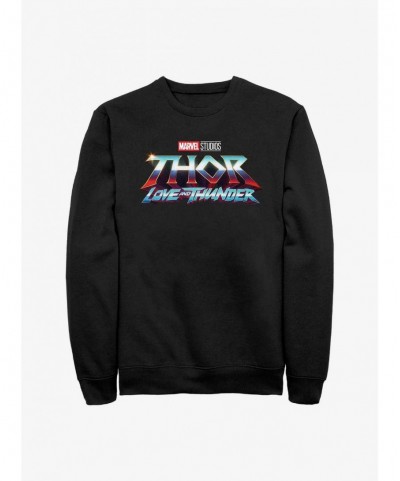 Huge Discount Marvel Thor: Love And Thunder Logo Sweatshirt $12.40 Sweatshirts