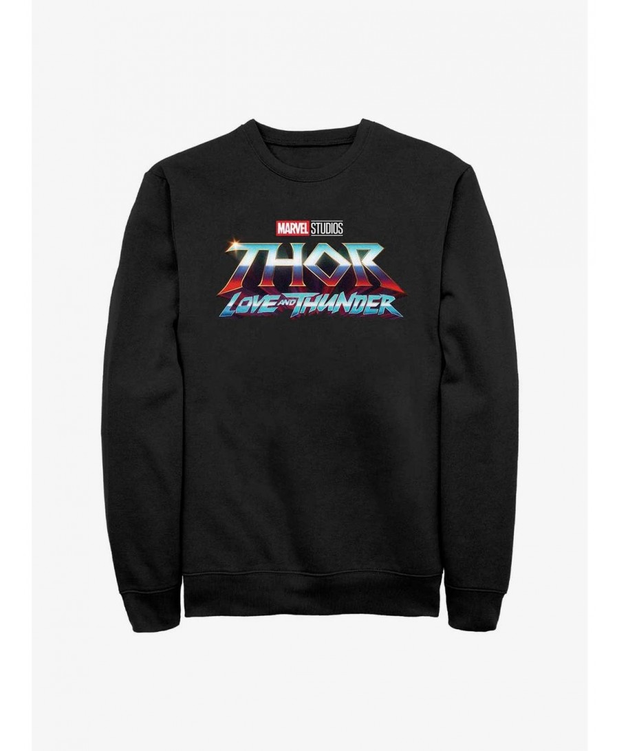 Huge Discount Marvel Thor: Love And Thunder Logo Sweatshirt $12.40 Sweatshirts