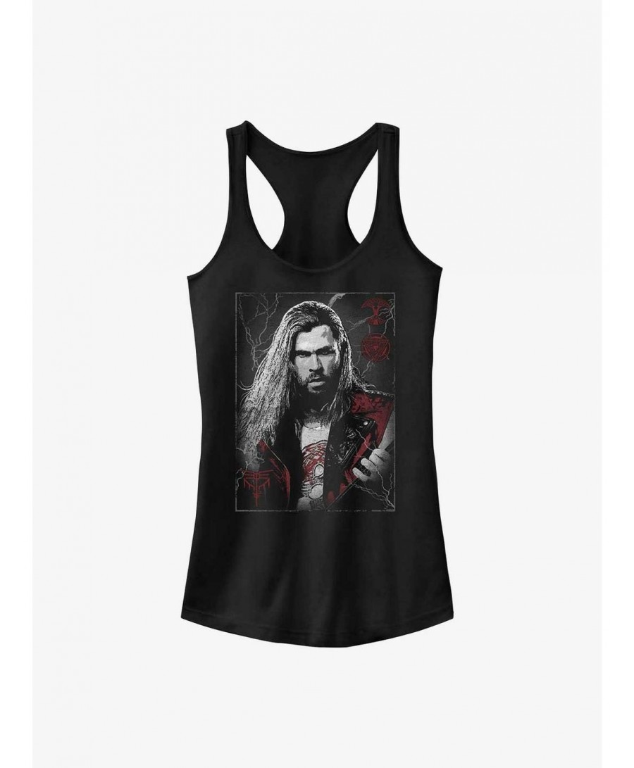 Unique Marvel Thor: Love and Thunder Metalhead Thor Girls Tank $8.96 Tanks