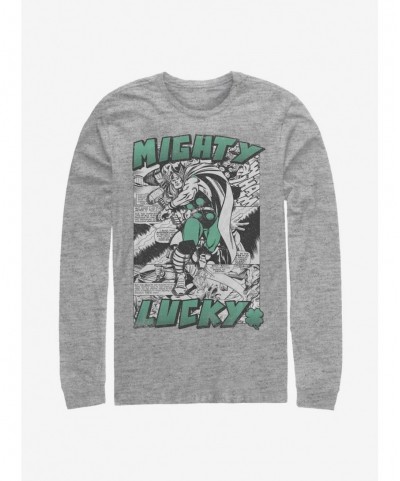 Discount Marvel Thor Mighty Lucky Thor Long-Sleeve T-Shirt $12.90 T-Shirts