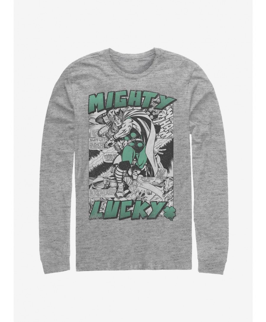 Discount Marvel Thor Mighty Lucky Thor Long-Sleeve T-Shirt $12.90 T-Shirts