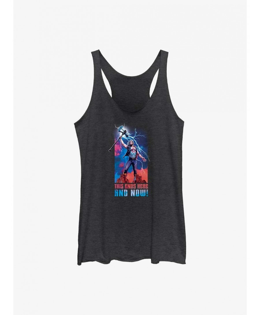 Sale Item Marvel Thor: Love and Thunder Ends Here and Now Girls Tank $9.74 Tanks