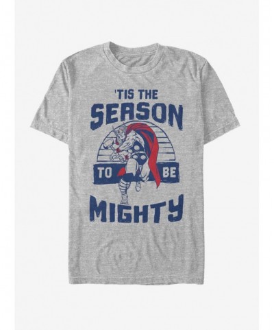 Discount Sale Marvel Thor Mighty Season Holiday T-Shirt $6.37 T-Shirts