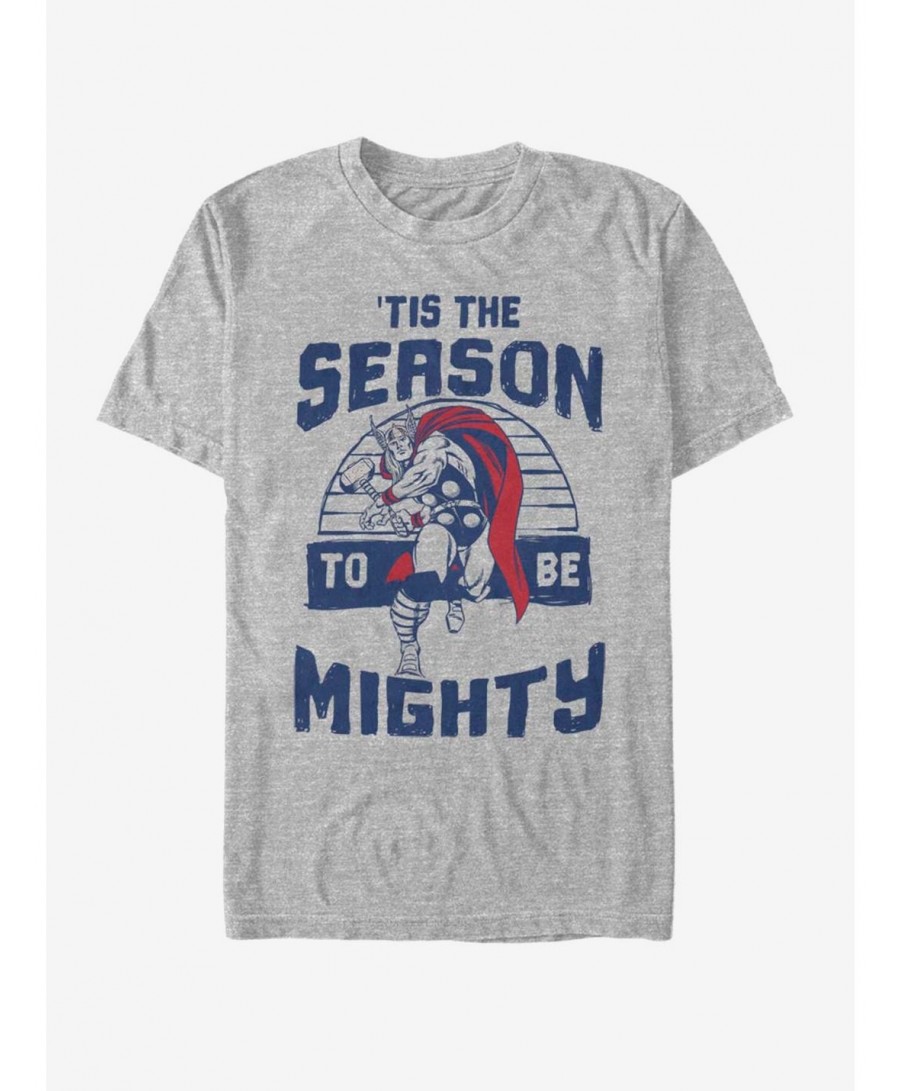 Discount Sale Marvel Thor Mighty Season Holiday T-Shirt $6.37 T-Shirts