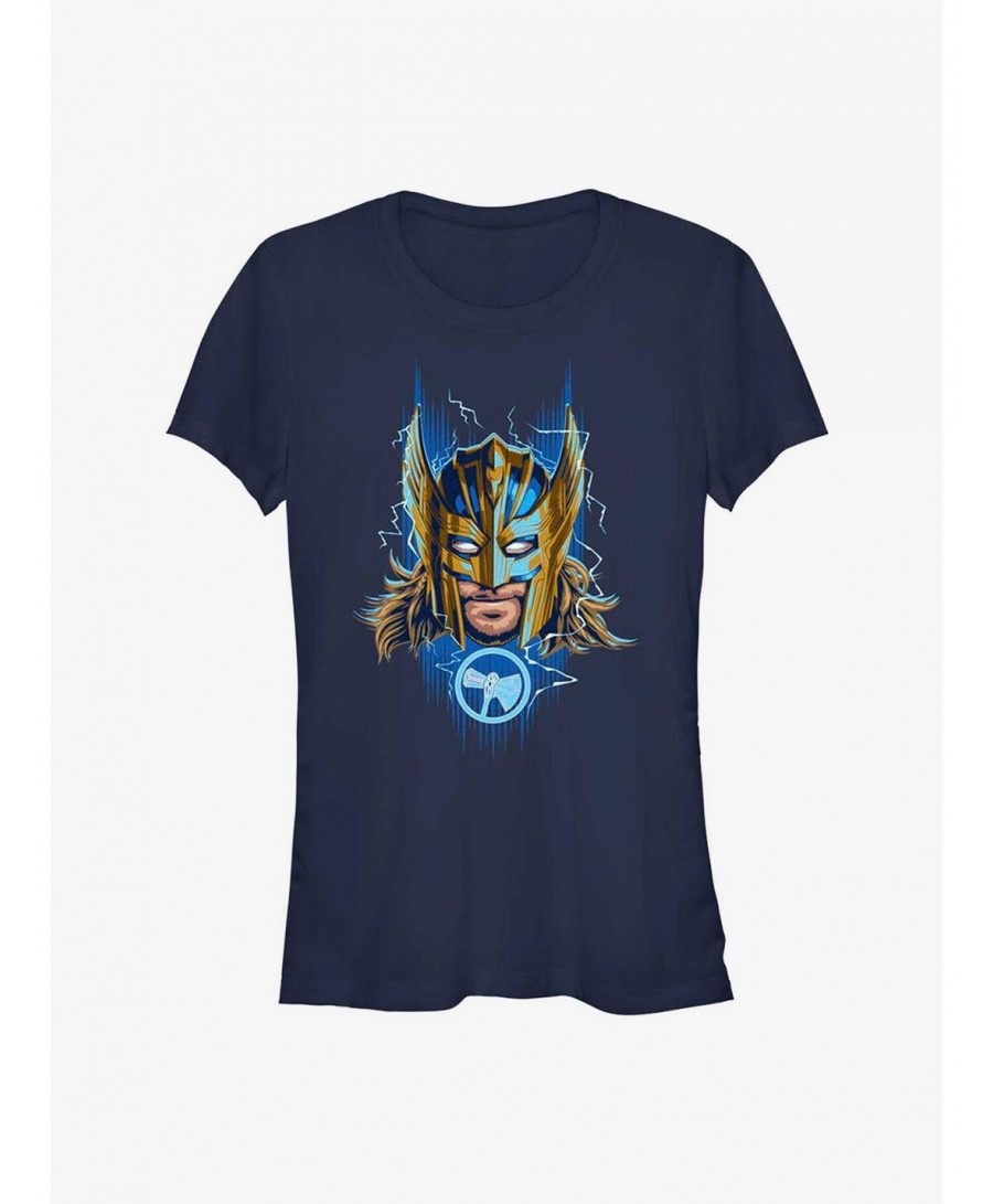 Best Deal Marvel Thor: Love and Thunder Thor Helmet Girls T-Shirt $5.18 T-Shirts