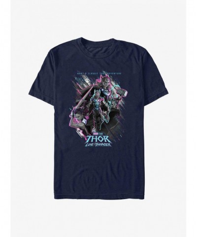 Hot Sale Marvel Thor: Love And Thunder Classic Adventure T-Shirt $5.59 T-Shirts