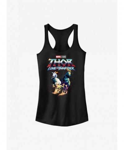 Special Marvel Thor: Love and Thunder Fire Goats Girls Tank $7.97 Tanks